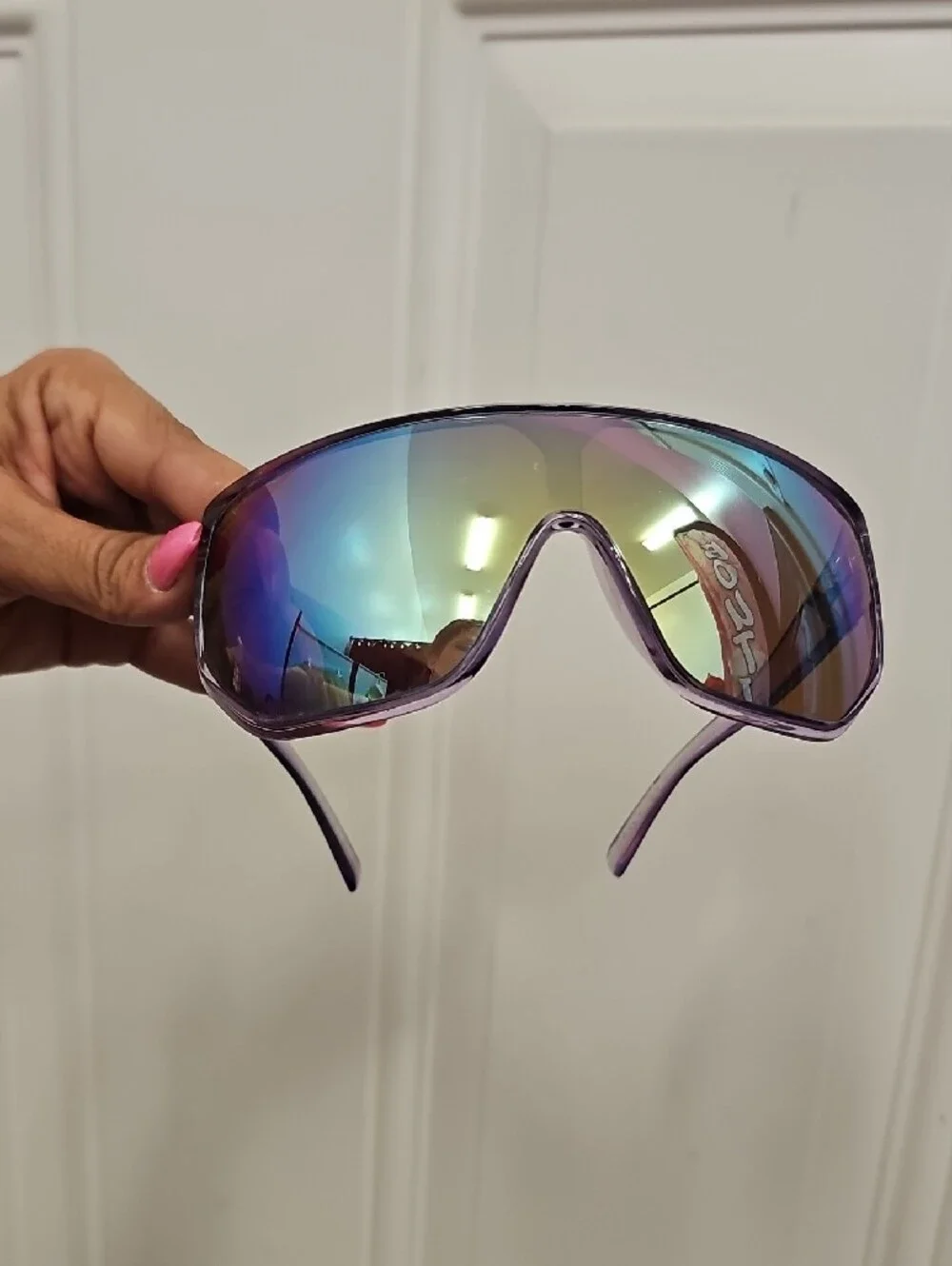 Von Zipper Purple Frame Iridescent Shield Sunglasses